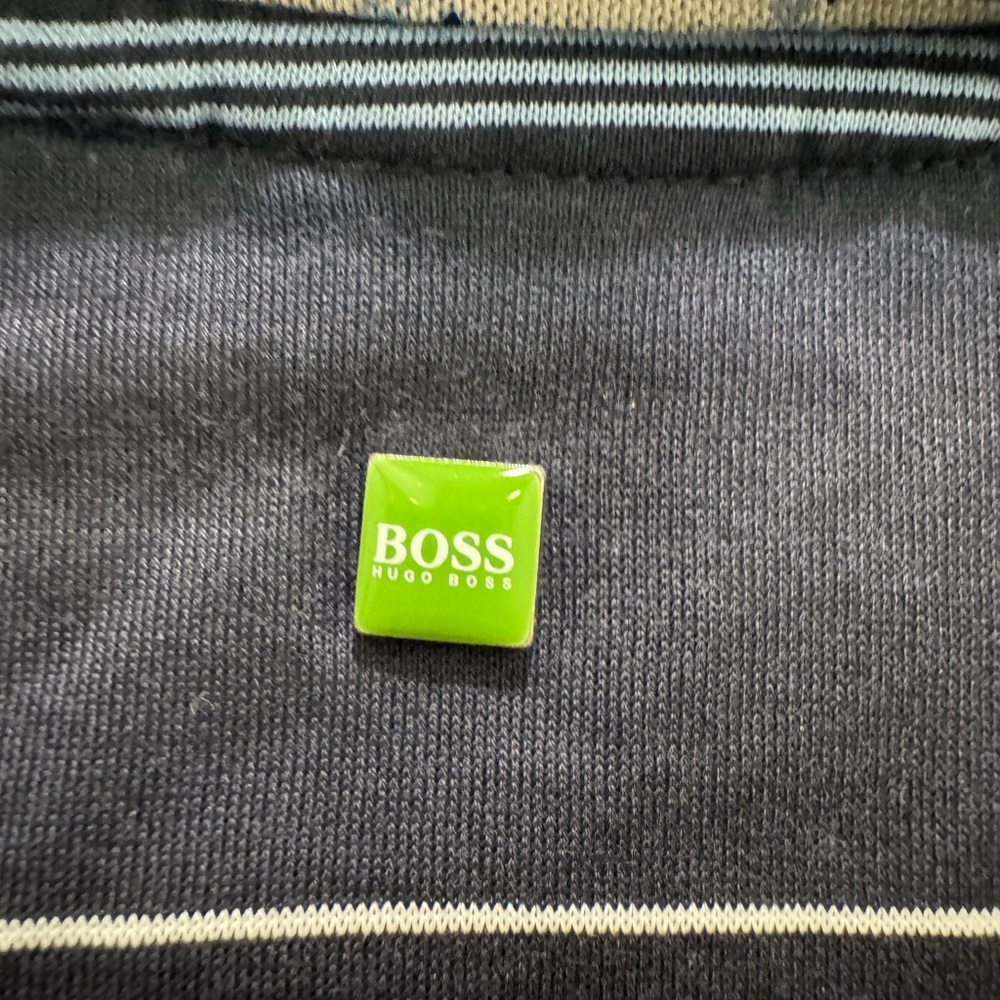 Hugo Boss regular-fit, striped navy blue polo shirt from the Paddy collection - Picture 7 of 8